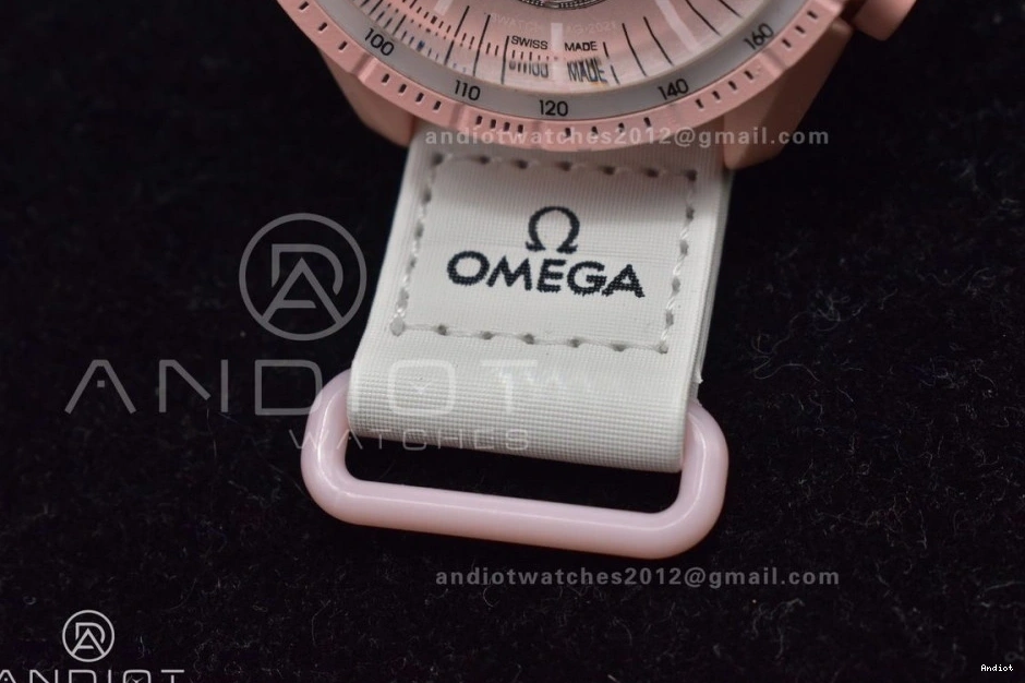 Strap Venus x Bioceramic Moonwatch Nylon Omega on Quartz Swatch to Mission 0407